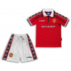 Divisa di Calcio Manchester United Retro Bambino Prima 1998/1999